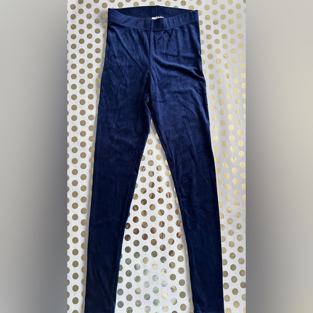 Serra Deep Blue Velvet Leggings